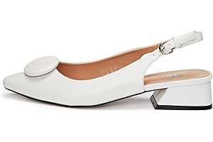 Rio Fiore Tacones, Zapatos con Tira Trasera, Blanco, Amarillo, 2.5 cm Tacón Bloque, Imitación de Cuero, Zapatos Destalonados, ML682-0716-1