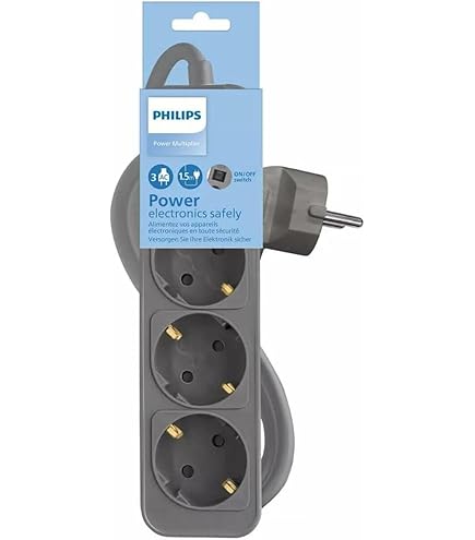 Philips Regletas CHP2164G - Multiprise 6 Prises, Câble De 1,5