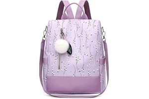 ZanWise Bolso Mochila Mujer Casual Antirrobo Impermeable Ideal Viaje Cabina con Tejido Oxford Bolsos Mochilas Escolar Juvenil Diseño Flores Regalos Originales para Mujer