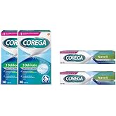 Corega Protez Temizleyici Tablet 30Lu X2 + Protez Yapiştirici Ferahlatici 40 Gr X2