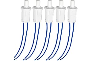 Gebildet 5st Dörrljusbrytare 10mm AC250V 0,5A/AC125V 1A Normalt stängd Momentan Kylskåpsljus Tryckknappsbrytare