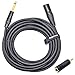 Produktbild XLR-Stecker auf TRS 6,35 mm Stereo-Stecker (1/4 Zoll) Symmetrisches Kabel | 10 Meter | einschließlich 6,35 mm Stereo-Buchse 3,5 mm Klinkenstecker-Adapter und Kabelbinder