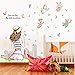 Produktbild Cmdyz Beau Pissenlit Fille De Bande Dessinée Animaux Papillon Stickers Muraux Jeunesse Filles Chambre Salon Décor Bricolage Translucide Papier Peint
