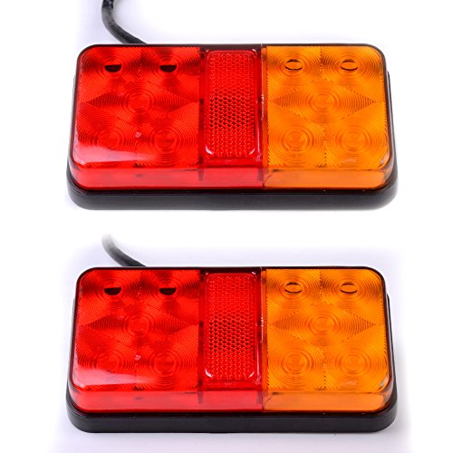 2 x 12v led rear tail stop light indicator lamp truck trailer lorry van caravan