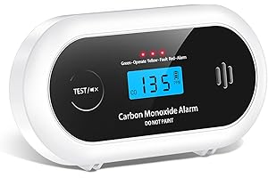 Carbon Monoxide Detector – 10-Year Sealed Battery CO Alarm with LCD Display, Carbon Monoxide Alarms for Home, EN 50291 Certified – Alertlink VC22R