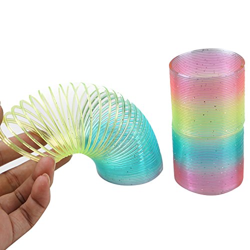 24 Regenbogenspirale als Geburtstag Mitgebsel | Regenbogen Spirale Spielzeug für Kinder Geschenke Giveaways | Magische Deko für Party Favors | Bunte Spiralen | Neon Farben Rainbow Spring Set - 2