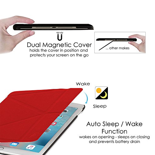 Forefront Cases® Neue Origami Hülle Tasche Case Cover für Apple iPad Pro 12.9 WIFI 128 GB Gold – 12,9″ Tablet – Rundum-Geräteschutz und intelligente Auto-Sleep-Wake-Funktion inkl. Eingabestift und Displayschutz - 5