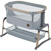 Maxi-Cosi Iora Air Sallanabilen Ahşap G&ouml;r&uuml;n&uuml;ml&uuml; Anne Yanı Beşik Beyond Grey