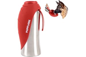 TUFF PUPPER PupFlask Large Dog Water Bottle | 800 or 1200 ml Stainless Steel | Convenient Dog Water Dispenser | Puppy Travel Water Bowl | Portable Pet Water Bottle | Leak Proof Bottle Perfect Size For All Breed