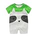 Fiream Baby Boys Summer Short Sleeve Animals Romper(Panda,12M)