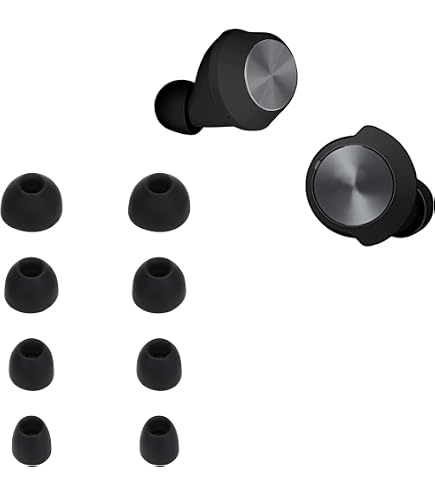 Luckvan Silikon-Ohrstöpsel Für B&O Beoplay EQ / E8 – 6 Paar In L, M, S & Doppelflansch, Schwarz