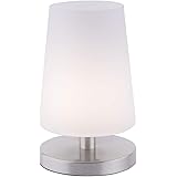 Paul Neuhaus LED-Tischleuchte, weiß-stahl, mit dezentem Lampenschirm, inkl. Touchdimmer, 3W, 235lm, G9 (4146-55)