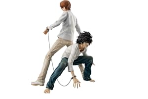 Jiumaocleu Statua di figura di Anime Death Note - 2 pezzi Figura Yagami e L Figura, Scultura di personaggio Manga Handmade Collectible Desktop Decorazione Fan Regali di compleanno