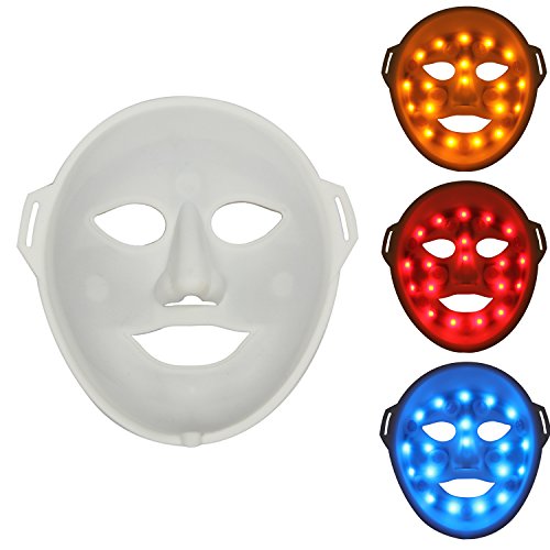 ChiTronic® 3 Colors Light Photon LED Vibration Massage Facial Mask Skin Rejuvenation