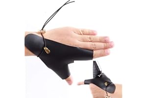 LIPEED Bogenschießen Kuh Leder Schutzhandschuhe Finger Jagd Handschutz Schutzhandschuhe Traditioneller Schießhandschuh, 3 Finger-Schutz Handschuhe Kinder-Jugend-Erwachsen-Anfänger