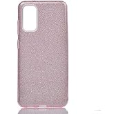 Spia Samsung Galaxy S20 ile uyumlu Kılıf Pembe Jade Simli Silikon Kapak Orijinal Esnek İnce Geliştirilmiş Dayanıklı Darbe Kar
