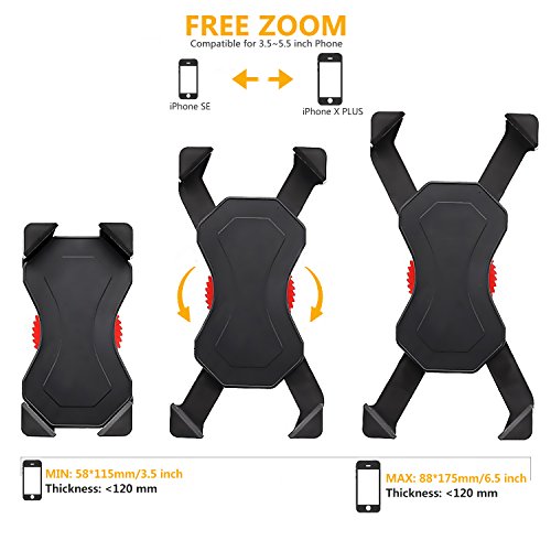 Fahrradhalterung,Dreamore Universal Fahrrad Handyhalterung Einklemmen an den vier Ecken mit 360 Grad drehbare FÃ¼r 3,5-6,5 Zoll Smartphone GPS Andere GerÃ¤te