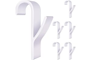 Caianwin 6 sztuk wieszaków na ręczniki do grzejników, białe haczyki do grzejników okrągłych, haki, grzejniki łazienkowe, do wszystkich standardowych grzejników