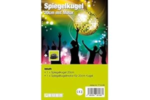 7even ® Sfera a specchi 20 cm con motore/set sfera a specchi con motore