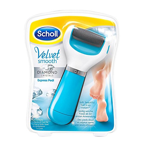 Scholl Velvet Smooth Express Pedi Foot File With Diamond Crystals (Blue)