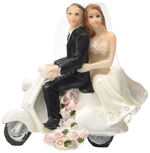 NEU Deko-Figur Hochzeitspaar auf Roller, 1 Stück
