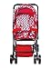 Mee Mee Baby Pram with Soft Cushioned Seat and Full Leg Cover and Canopy (Red Checks) RS.5524.15