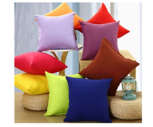 ILOVEDIY Kissenbezüge Kissenbezug Kissenhülle mit Reißverschluss – 14 Farben (Helllila) - 2