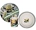 '3-Piece Set with "Star Wars Yoda Jedi in Porcelain Drinking Cup/Plate/Bowl Children's Ceramic Breakfast Set for Children – Boys Darth Vader – Star Wars (Clone – Ritter – Breakfast Crockery