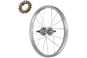 ECOVELO RUOTA/CERCHIO POSTERIORE 16x 1.75 + PIGNONE RUOTA LIBERA 16 DENTI 1V BICI GRAZIELLA MTB CITY BIKE