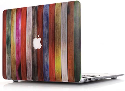 Aomo Wooden Pattern Laptop Hard Shell Plastic Shell Case Cove Adapted For Shell Case Cover for 11-inch MacBook Air 11.6 (Models: A1370 and A1465) PU Leather Protective Hard Case