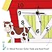 Fantasy Fields - Happy Farm Animals themed Kids Wall Clock Best for Nursery Room Decor |  Hand Painted Details | Child Friendly Water-based Paint