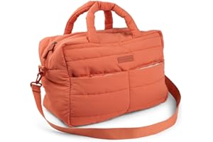 Done by Deer Gesteppte Wickeltasche - Wickelunterlage und zwei Haken für den Kinderwagen enthalten - Unverzichtbares Babyzubehör - 100% recyceltes Polyester