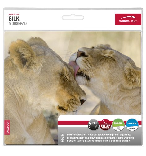 Speedlink Silk Mauspad Löwe (weiche Oberfläche, geringer Gleitwiderstand, gummierte Unterseite, verschiedene Motive) - 2