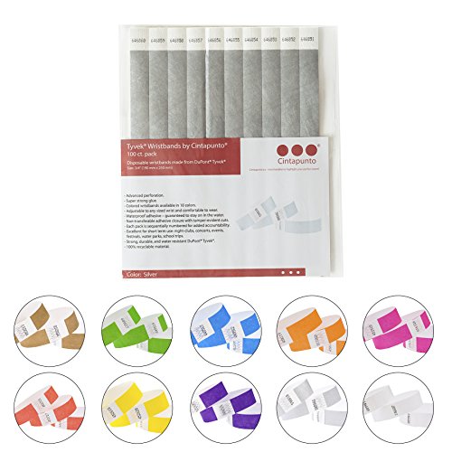 Cintapunto® - Pulseras Tyvek de 3/4