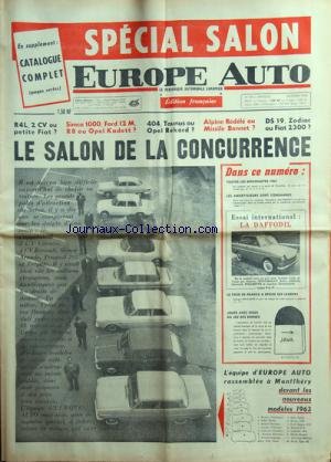 SPORT MONDIAL [No 78] du 01/10/1962 - AU SALON DE 62 - SIMCA 1000 - ATHLETISME - BELGRADE - AVIRON - CYCLISME - FOOT - G. VERRIEST - NATATION - BOXE - PATTERSON. francais