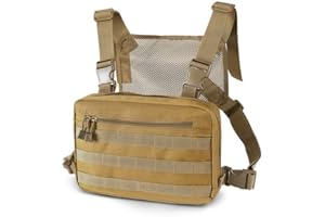 CLAPE Tactical Chest Rig Bag Borsa Pettorale Regolabili Streetwear Hip Hop Chest Pack Borsa da Petto da Uomo Doona