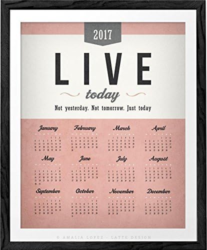 Rose quartz 2017 Calendar print by Latte Design. 2017 wall calendar 2017 calendar Pink wall calendar Pink calendar rose quartz Wall calendar Calendar retro quote Pink calendar print
