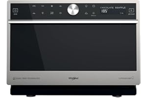 Whirlpool MWSC 9133 SX - Forno Microonde Whirpool Combinato Libera Installazione, 33L, 1000W, 7 Livelli Potenza, Grill, Vapore, Crisp, Ventilato, Tecnologia Cottura Ottimale Automatica - 49Lx37.3Hx54P