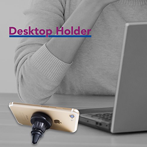 REMFER - Porta  Cellulare da Auto , Supporto auto Magnetico,  Con Rotazione A360, navigatore auto , Gps Traker Per Smartphone Iphone E Android LG Samsumg Huawei  Navigator Nero