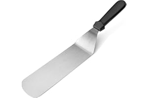 New Star Foodservice 36190 Plastic Handle Flexible Grill Turner/Spatula, 14.5-Inch, Black