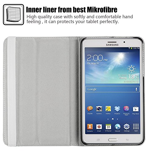 tinxi® Für Samsung Tab 3 7.0 Lite Case, Kunstleder Tasche für Samsung Galaxy Tab 3 7.0 Lite T110 T111 T113 T116 7 Zoll (17,78 cm) Tasche Folio PC Tablet Schutzhülle Hülle Etui Flipcase Cover Case Familie Eulen Owl Uhu Kauz (NICHT FÜR Tab 3 7.0 T210 T211 geeignet) - 6