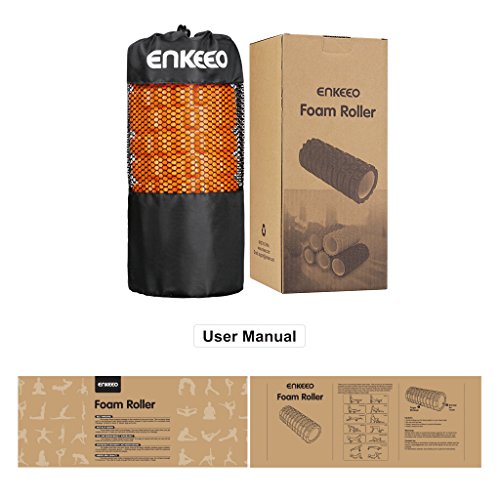 Enkeeo Foamroller / Faszienrolle / Schaumstoffrolle / Foam Roller / Fitnessrolle / Yogarolle / Massagerolle für Faszientraining, Tiefengewebe-Massage, Entspannung, Fitnessstudio, Pilates, Yoga - 7