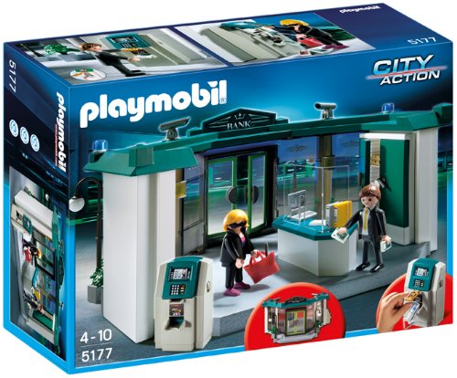 Imagen 5 de Playmobil - Banco con caja fuerte (5177)