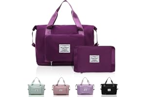 Viaggio Pieghevoli di Grande Dapacità, QLFJ-FurDec Borsa a Mano Leggeri Espandibile e Impermeabili, Adatte per Weekends, Notte, Vacanzes, Shopping, Sport