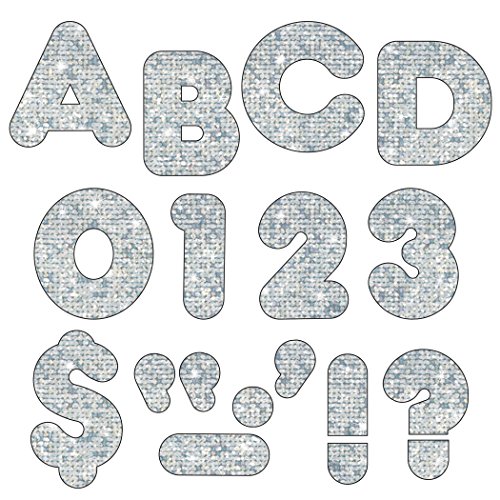 TREND enterprises, Inc. Silver Sparkle 2" Casual UC Ready Letters