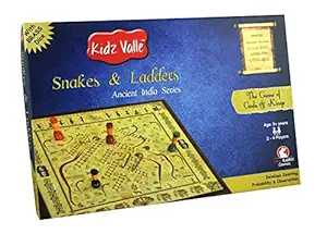 Kidz Valle Paramapadam, Paramapada Sopanam, Snakes and Ladders, Haavu Eni Aata , Moksha Pata, Indian Traditional Board Game Board Game - Blue