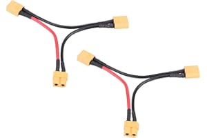DILWE Connettore per Batteria, 2Tipi 2Pcs / Set Cavi adattatori per connettore Batteria Serie XT60 per RC Lipo(1 Femmina a 2 Maschi)