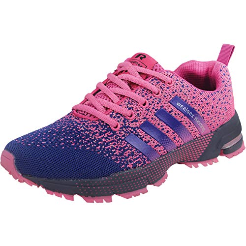 Wealsex Zapatos para Correr En Montaña Asfalto Aire Libre Deportes Zapatillas De Running para Mujer (púrpura,39)