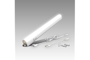 B.K.Licht - Barra LED, Luz Blanca neutra, 31,3x2,2x3 cm, Interruptor de Luz, 4W, 4000K, 400 Lum, LED Cocina, Luces LED Cocina, Luz LED Adhesiva, LED Cocina Bajo Mueble, Luz LED Armario, Blanco