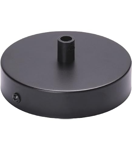 Angoily Kroonluchter Baldakijnplaat Vintage Ijzer - 15 Cm Zwart, Plafonddeksel Voor Lampen